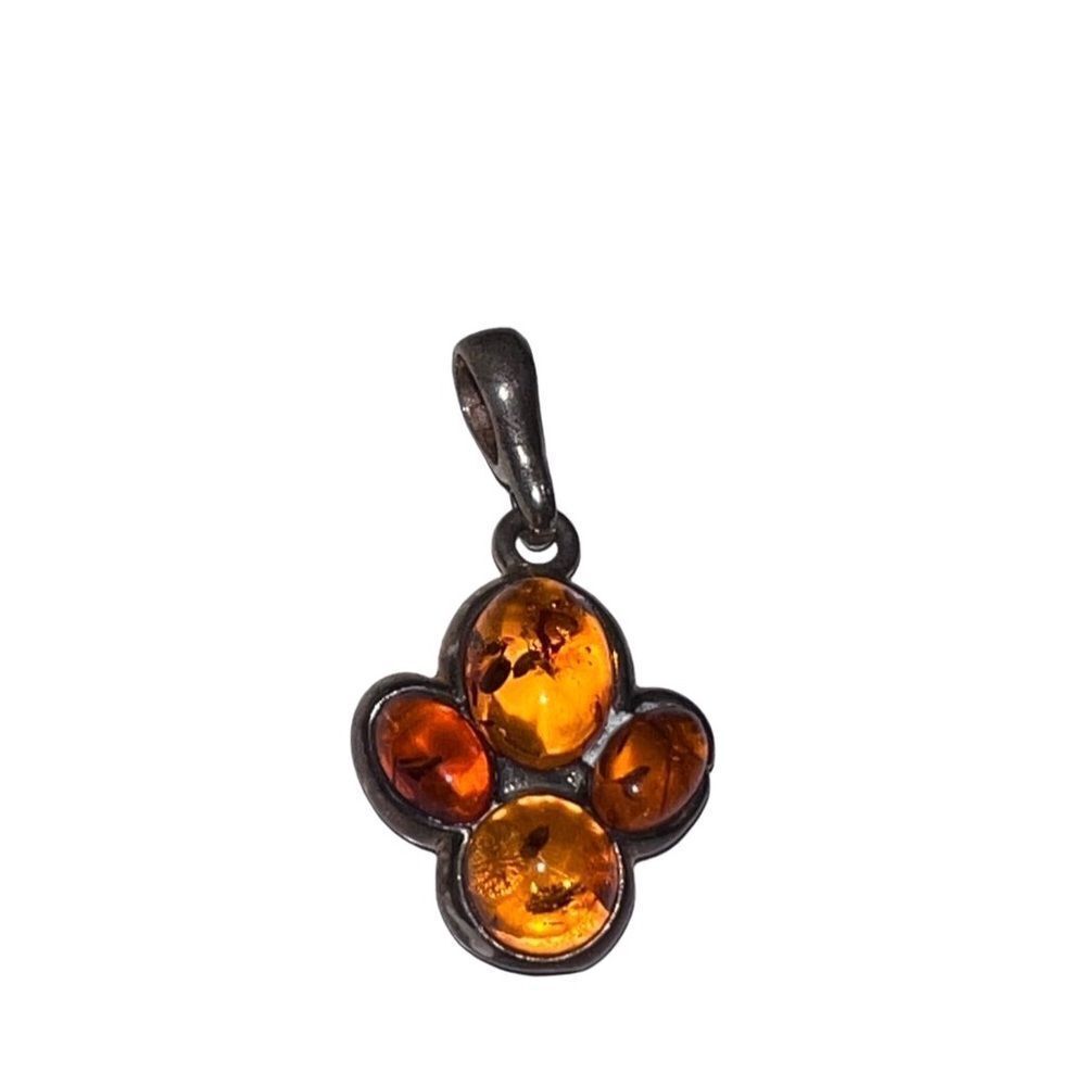 Adorable Puppy Paw Baltic Amber & Sterling Pendant Charm for Dog Lovers